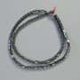 Hematite Zigzag Hexagon Beads, black colour, diameter 3.5x3.5mm+/-, length 40cm+/- strand