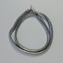 Hematite Flat Wavy Zigzag Snake Beads, black colour, diameter 5x3mm+/-, length 40cm+/- strand