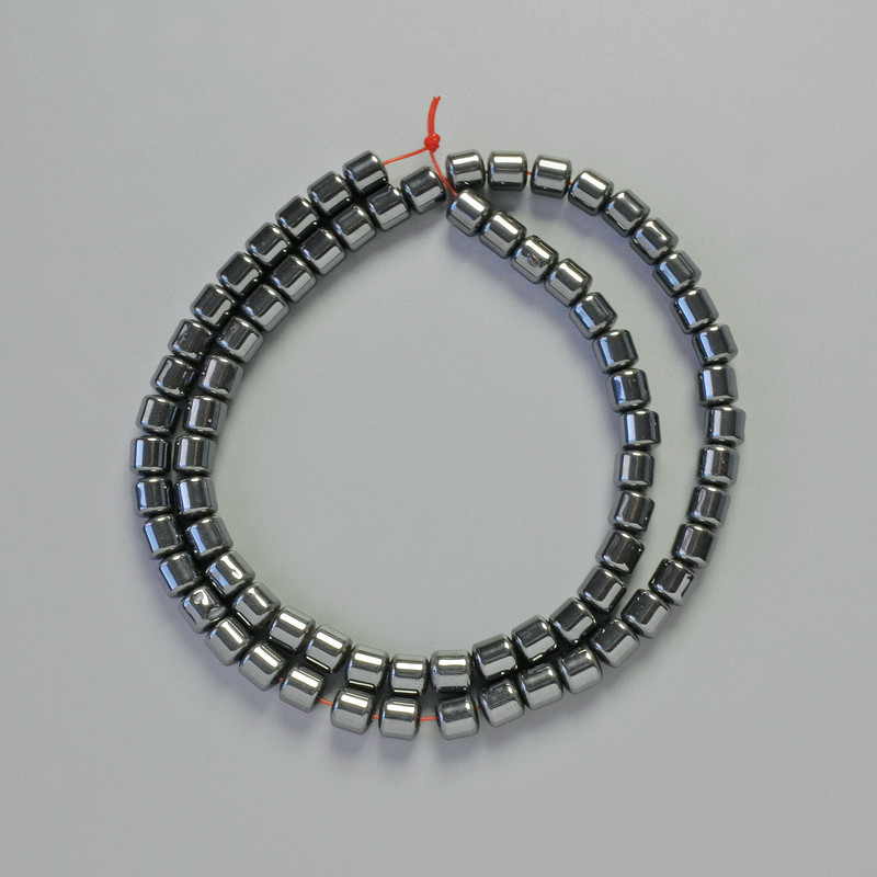 Hematite Cylinder Beads, black colour, diameter 5x5mm+/-, length 42cm+/- strand