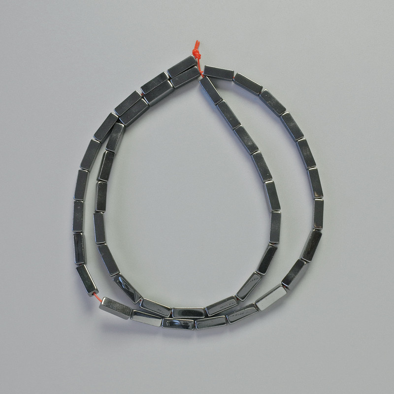 Hematite Beads Rectangle Black Colour, diameter 9x3mm+/-, length 41cm+/- strand