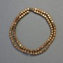 Hematite Beads Cubes Copper Colour Matte & Glossy, diameter 4x4mm+/-, length 40cm+/- strand
