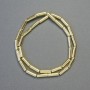 Hematite Beads Cylinder Light Gold Colour, Size 13x4mm+-, Length 42cm+- Strand