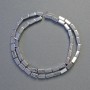 Hematite Beads Rectangle Silver Colour, Size 8x4mm+-, Length 42cm+- Strand