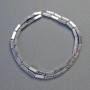 Hematite Beads Rectangle Silver Colour, Size 9x3mm+-, Length 42cm+- Strand