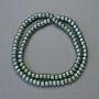 Hematite Rondelle Insert Beads, Green Chameleon Colour, Diameter 6x4mm+/-, Length 42cm+/- Strand