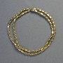 Hematite Beads Rectangular Oval Gold Colour, Diameter 3x5mm+/-, Length 41cm+/- Strand