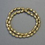 Hematite Beads Faceted Oval Gold Colour, Diameter 5x8mm+/-, Length 41cm+/- Strand