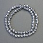 Hematite Beads Faceted Round Silver Colour, Diameter 6mm+/-, Length 41cm+/- Strand