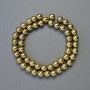 Hematite Beads Smooth Round Gold Colour, Diameter 8mm+/-, Length 42cm+/- Strand
