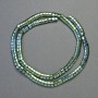Hematite Beads Snake Zigzag Wave Chameleon Colour, Iridescent, Petrol Blue, Multicolour Green, Diameter 5x4x3mm+-, Length 41cm+- Strand