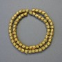 Hematite Hexagon Zigzag Beads, Matte Gold Colour, Diameter 6x6mm+/-, Length 42cm+/- Strand