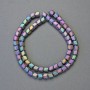 Hematite Hexagon Zigzag Beads, Matte Rainbow Colour, Diameter 6x6mm+/-, Length 42cm+/- Strand