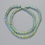 Hematite Beads Snake Zigzag Wave Green Chameleon Colour, Diameter 5x4x3mm+-, Length 40cm+- Strand