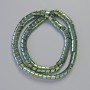 Hematite Beads Snake Zigzag Wave Green Chameleon Colour, Diameter 7x5x5mm+-, Length 42cm+- Strand