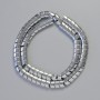 Hematite Beads Snake Zigzag Wave Silver Colour, Diameter 7x5x5mm+-, Length 42cm+- Strand