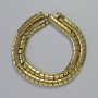 Hematite Beads Snake Zigzag Wave Gold Colour, Diameter 7x5x5mm+/-, Length 42cm+/- Strand