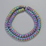 Hematite Beads Snake Zigzag Wave Rainbow Colour, Diameter 7x5x5mm+-, Length 42cm+- Strand