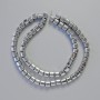 Hematite Beads Cubes Silver Colour, Diameter 6x6mm+-, Length 41cm+- Strand