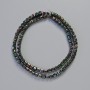 Hematite Beads Cubes Petrol Black Colour, Diameter 4x4mm+-, Length 40cm+- Strand
