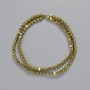 Hematite Beads Small Hexagons Gold Colour, Diameter 4x4mm+/-, Length 41cm+/- Strand