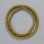 Hematite Rondelle Insert Beads, Dark Gold Colour, Diameter 6x2mm+-, Length 42cm+- Strand