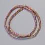 Hematite Rondelle Wave Insert Beads, Gold Multicolour, Diameter 4x2mm+-, Length 40cm+- Strand