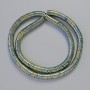 Hematite Rondelle Wave Insert Beads, Black Gold Chameleon Colour, Diameter 6x1mm+-, Length 42cm+- Strand