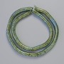 Hematite Rondelle Wave Insert Beads, Green Chameleon Colour, Diameter 6x1mm+-, Length 42cm+- Strand