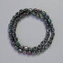 Hematite Oval Beads, Black Chameleon Colour, Diameter 7x7mm+-, Length 40cm+- Strand
