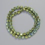 Hematite Oval Beads, Green Chameleon Colour, Diameter 7x7mm+-, Length 40cm+- Strand