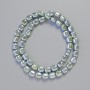 Hematite Oval Beads, Blue Chameleon Colour, Diameter 7x7mm+-, Length 40cm+- Strand