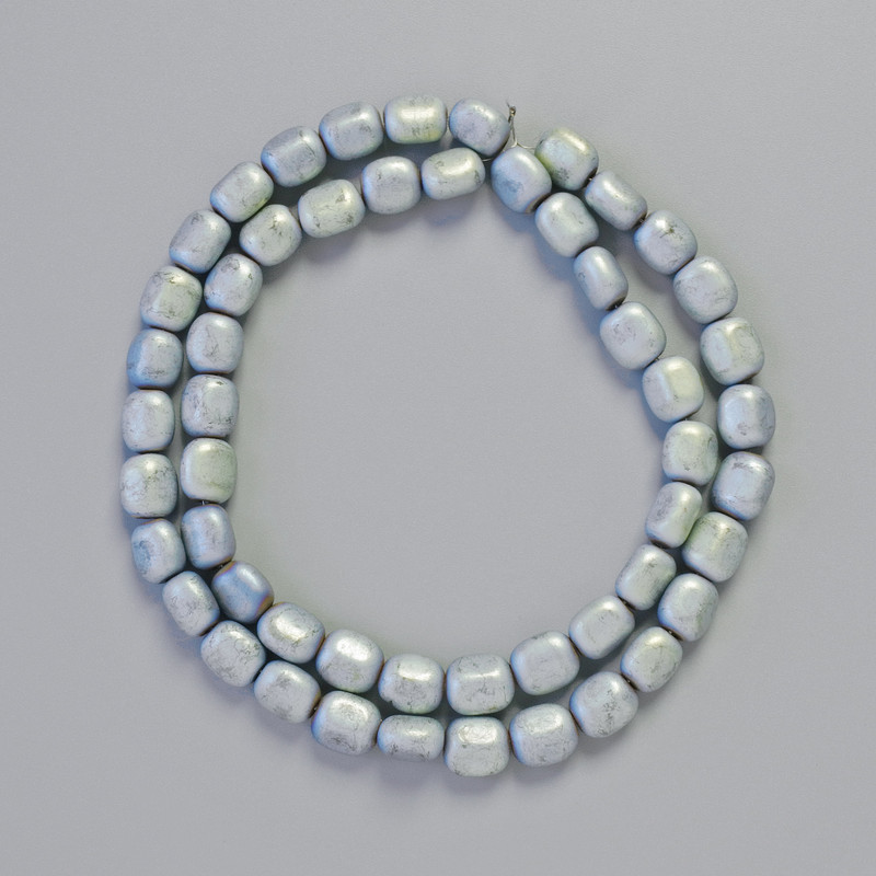 Hematite Oval Beads, Matte Blue Chameleon Colour, Diameter 7x7mm+-, Length 40cm+- Strand