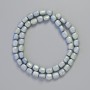 Hematite Oval Beads, Matte Blue Chameleon Colour, Diameter 7x7mm+-, Length 40cm+- Strand