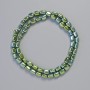 Hematite Oval Beads, Green Chameleon Colour, Diameter 7x6mm+-, Length 40cm+- Strand