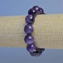 Amethyst Bracelet, Smooth Round Beads, Diameter 14mm+-, Length 18cm+- Stretch