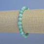 Amazonite Bracelet, natural stone faceted bead, diameter 8mm+/-, length 18cm+/- stretch