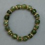 Jadeite Bracelet, cube beads, diameter 9mm+/-, round beads, diameter 8mm+/-, length 18cm+/- stretch with inserts