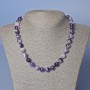 Chevron Amethyst Necklace, natural stone, diameter 10mm+/-, length 48cm+