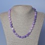 Amethyst Necklace, tumbled natural stone, diameter 10mm+/-, length 48cm+