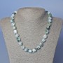 Moss Agate Necklace, natural stone tumbled bead, diameter 10mm+/-, length 48cm+