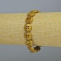 Hematite Bracelet "Tree", Matte Golden Colour, Diameter 12x4.5mm+-, Length 18cm+- (Stretch)
