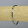 Hematite Bracelet, Hexagon Zigzag, Black Colour, Diameter 3.5x3.5mm+-, Length 18cm+- (Stretch)
