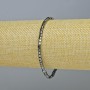 Hematite Bracelet, Cube Beads, Dark Silver Colour, Diameter 3x3mm+-, Length 18cm+- (Stretch)