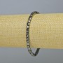 Hematite Bracelet, Cube Beads, Dark Silver Colour, Diameter 4x4mm+-, Length 18cm+- (Stretch)