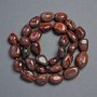 Natural Bull's Eye Stone Tumbled Beads, diameter 18x12-11x10mm+-, length 39cm+
