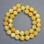 Natural Yellow Jadeite Stone Beads, faceted round, diameter 10mm+-, length 37cm+