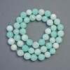 Natural Angelite Stone Beads, faceted round, diameter 8mm+-, length 37cm+