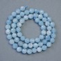 Natural Aquamarine Stone Beads, faceted round, diameter 6mm+-, length 37cm+