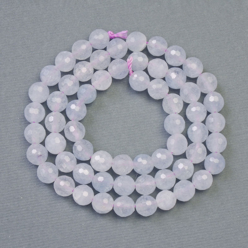Natural Aquamarine Stone Beads, faceted round, diameter 6mm+-, length 36cm+