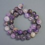 Amethyst Natural Stone Smooth Round Beads, Diameter 11.5-12.5mm+/-, Length 40cm+/- on Thread
